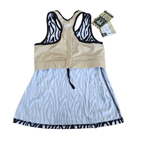 Cheata Equestrian Trotter Tank Top W/ Ultimate Compression Size Med Zebra NWT - Picture 6 of 7